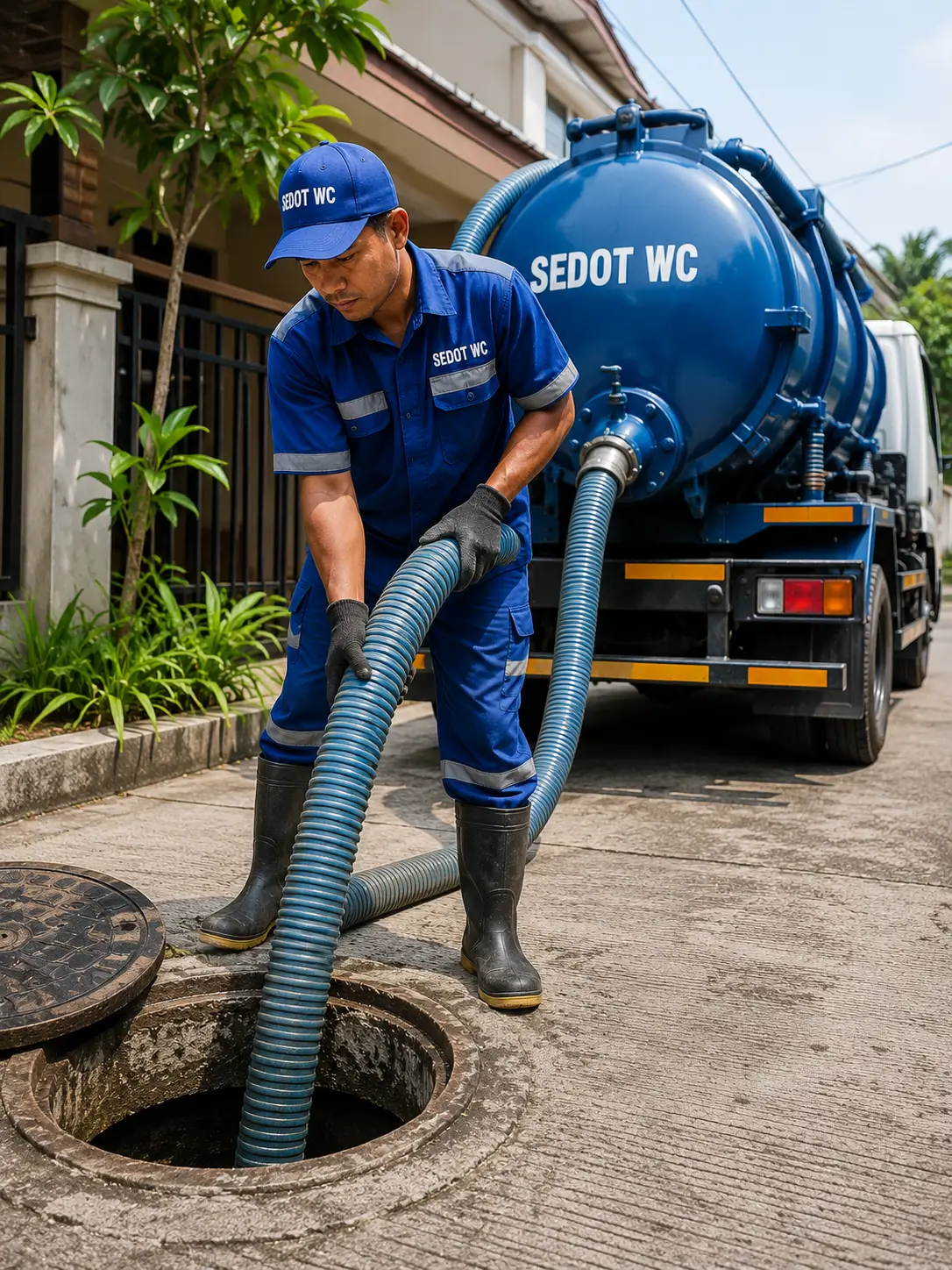 Teknisi sedot WC profesional